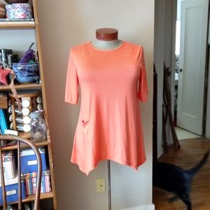 Peachy Orange NWOT knit tunic tee